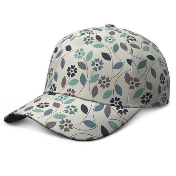 Farmhouse Floral Baseball Cap – Rustic Dad Hat Featuring Vintage Blossom and Botanical Garden Print, Adjustable Snapback