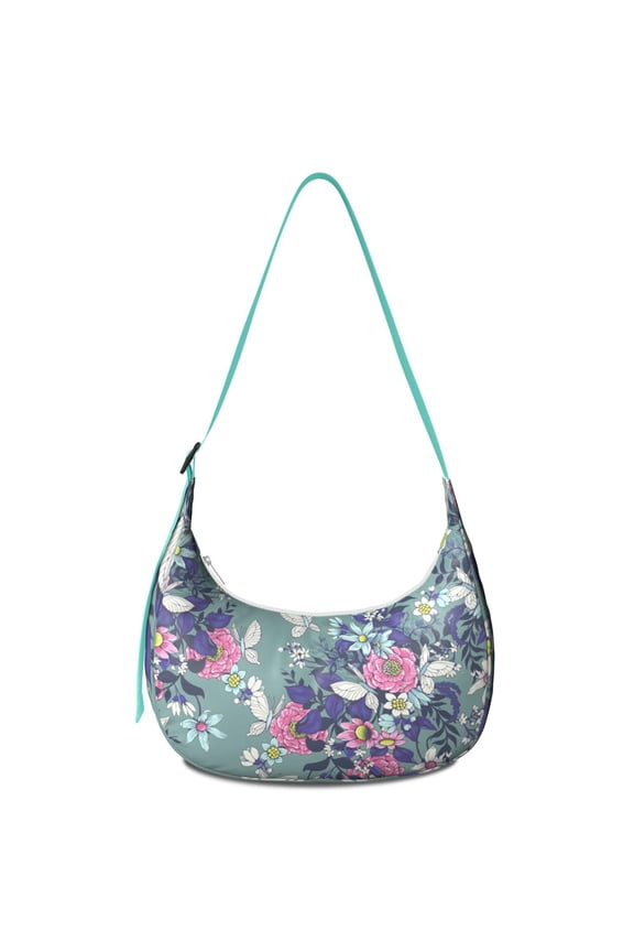 Farmhouse Floral Crossbody Bag for Teen Women Autumn Leaves and Bloom School Bookbag Botanical Nature Watercolor Design