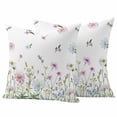 thumbnail image 1 of Farmhouse Floral Pillow Covers 2 Pack Wildflowers Herb Plant Fields Countryside Pillowcase Waterproof Outdoor Throw Pillow Cover for Patio Garden Square Cushion 16”x16”, 1 of 9