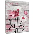 thumbnail image 1 of Farmhouse Floral Wall Art for Living Room, Pink and White Daisy Flower and Butterfly on Rustic Wood Board Canvas Wall Art Framed Artwork Ready to Hang for Bathroom Bedroom Decor, 16L X 12W inches, 1 of 6
