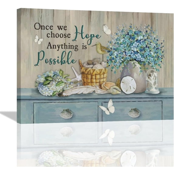 Farmhouse Flower Bathroom Decor Wall Art Rustic Floral Pictures Floral Decor Flower Canvas Painting Flower Decorations Framed Artwork for Bathroom Kitchen Bedroom 8x10