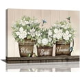thumbnail image 1 of Farmhouse Flower Bathroom Decor Wall Art Rustic Hummingbird Floral Pictures Wall Decor Relax Soak Unwind Bathroom Sign Canvas Painting Prints Artwork Home Decorations Framed for Bedroom 16"x12", 1 of 1
