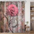 thumbnail image 1 of Farmhouse Flower Floral Shower Curtain, Rustic Pink Dahlia Shower Curtain Set, Country Pink Wild Garden Plant Waterproof Fabric Shower Curtain with Hooks, Surreal Bathroom Curtain, 36x70inch, 1 of 6