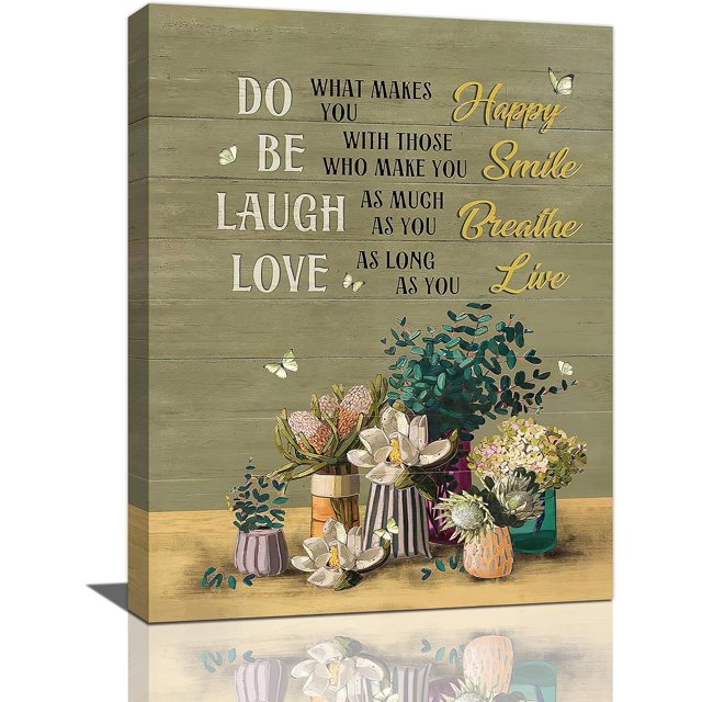 Farmhouse Flower Kitchen Decor Wall Art Rustic Floral Pictures