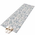 thumbnail image 1 of Farmhouse Flower Large Area Rugs for Bedroom Living Room, Soft Non Slip Carpet Bedside Rug, Botanical Vintage Light Blue Leaf Rectangular Floor Cover Kitchen Accent Rug 2'x6' for Dining Room/Office, 1 of 9