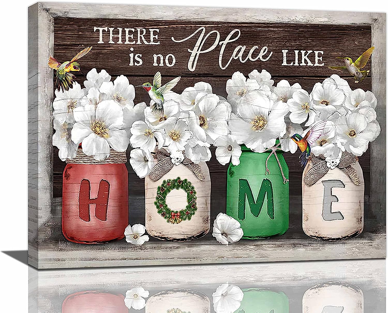 Farmhouse Flower Wall Art Rustic Floral Picture Wall Decor Country ...