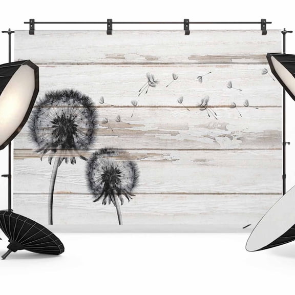 Farmhouse Flowers Backdrop for Photography,Fabric Photo Background Backdrop,Retro Rustic Wild Floral Wooden Grian Photo Booth Background for Portrait Photoshoot Video Wedding Studio Banner 8x6ft