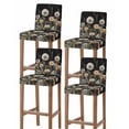 thumbnail image 1 of Farmhouse Flowers Bar Stool Covers Set of 4, Spring Vintage Botanical Floral Stretch Washable Bar Chair Covers with Backs, Removable Pub Counter Height Chair Cover for Kitchen Dining Room Cafe, 1 of 7