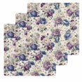 thumbnail image 1 of Farmhouse Flowers Kitchen Dish Towels for Drying Dishes Set of 3, Botanical Purple Blue Floral Plants Waffle Weave Microfiber Hand Tea Bathroom Towels Quick Dry & Absorbent Towel 12x12, 1 of 7