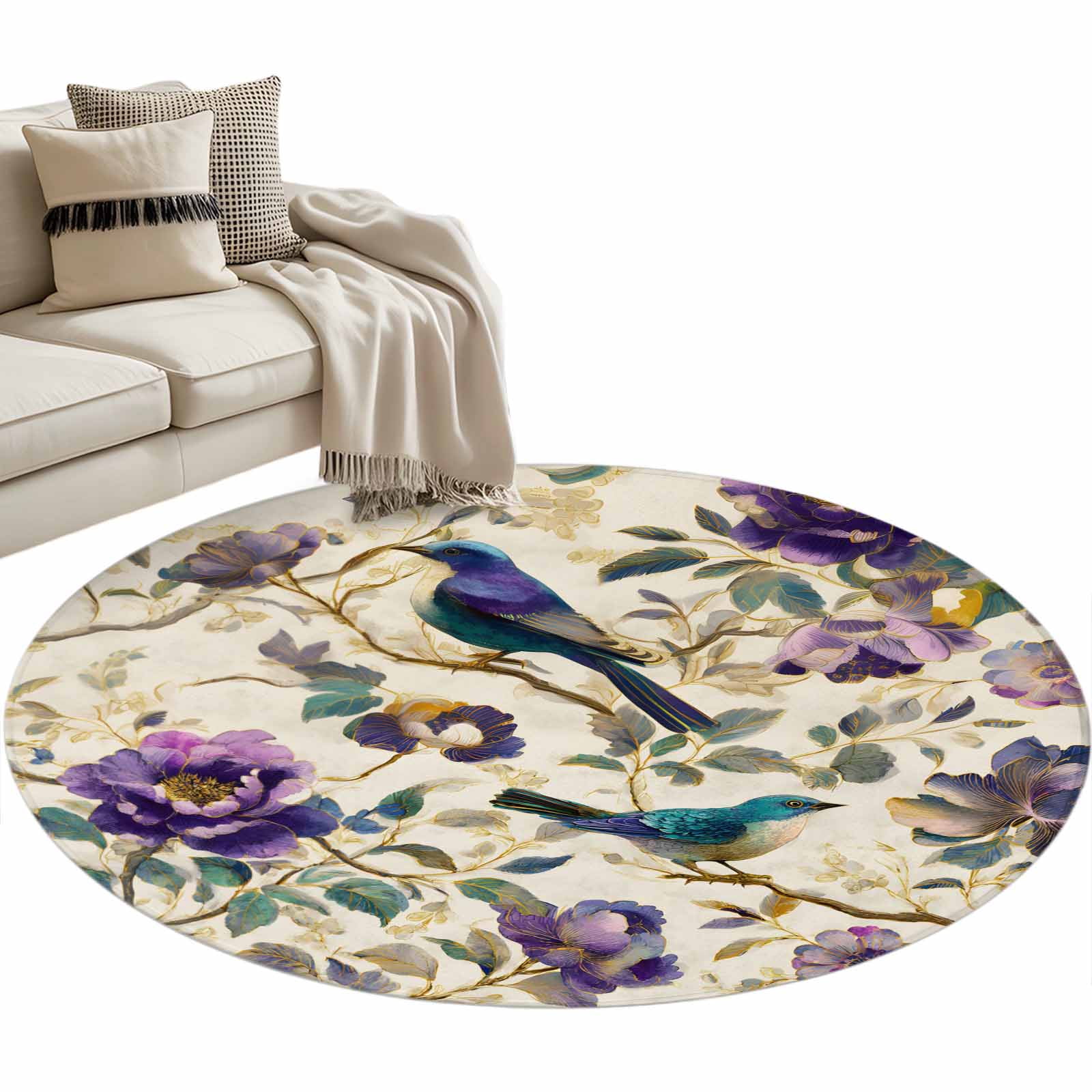 Farmhouse Flowers Large Area Rugs for Bedroom Living Room, Soft Non ...