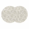 thumbnail image 1 of Farmhouse Flowers Round 13 Inch Placemats Set of 2, Green Botanical Floral Patterned HeatResistant Non Slip Place Mats for Dining Table, Wipeable Braided Kitchen Table Mats for Housewarming, 1 of 9