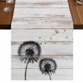 thumbnail image 1 of Farmhouse Flowers Table Runner 120 Inches Long,Retro Rustic Wild Floral Wooden Grian Cotton Linen Table Runners Dresser Scarves,Fabric Tabletop Scarf Furniture Cover for Home Dinner Party 13"x120", 1 of 9