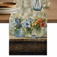 thumbnail image 1 of Farmhouse Flowers Table Runner 90 Inches, Country Spring Botanical Florals Painting Bed Runner Dresser Scarves Tabletop for Indoor Outdoor Parties/Ceremony/Banquet, 13" x 90", 1 of 8