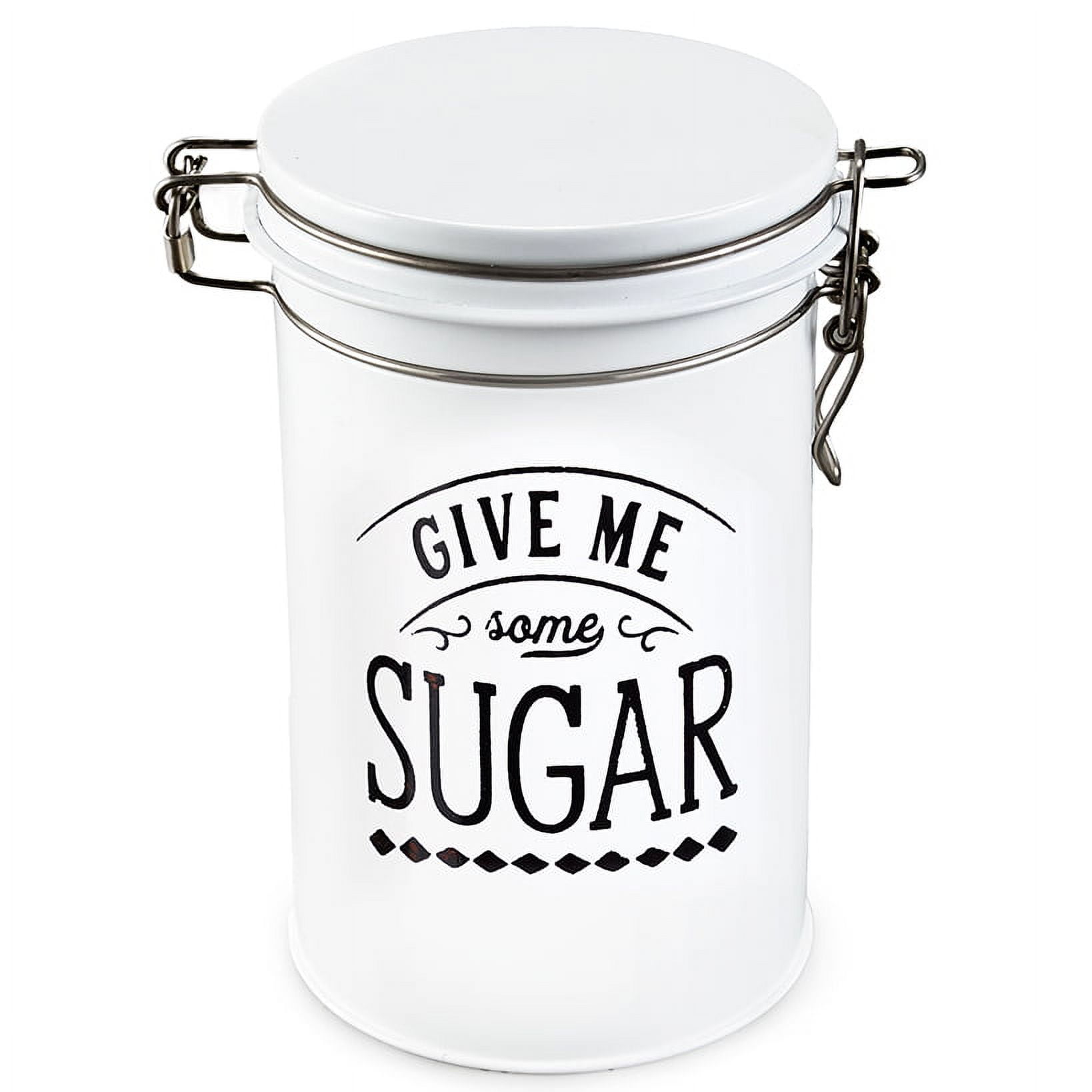 Farmhouse Food Canister Kitchen Counter Décor with Clamp Closure