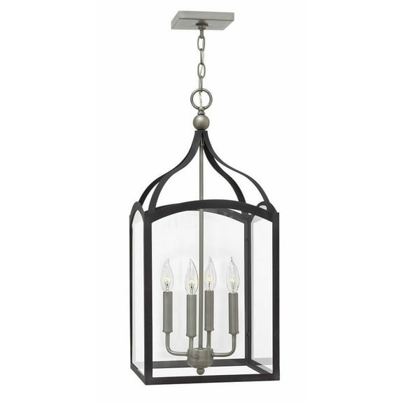 Farmhouse Four Light Chandelier-Aged Zinc Finish Bailey Street Home 81-Bel-2022014