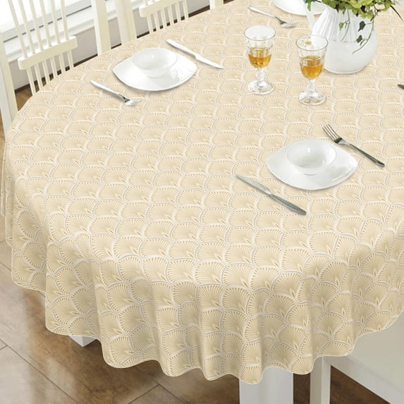 Farmhouse French Country Printed Oval Table Cloth Oval 54x72 Inch