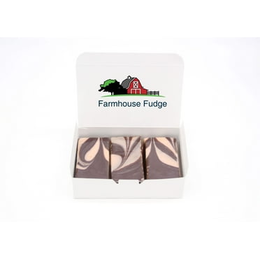 Farmhouse Fudge:  Amaretto Chocolate Fudge 3 Piece Box (24 Ounces)