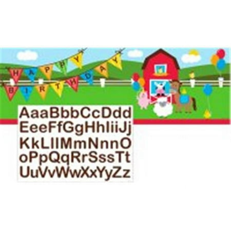 Farmhouse Fun - Giant Party Banner, with Stickers - Case of 6