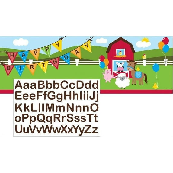 Farmhouse Fun Party Banner
