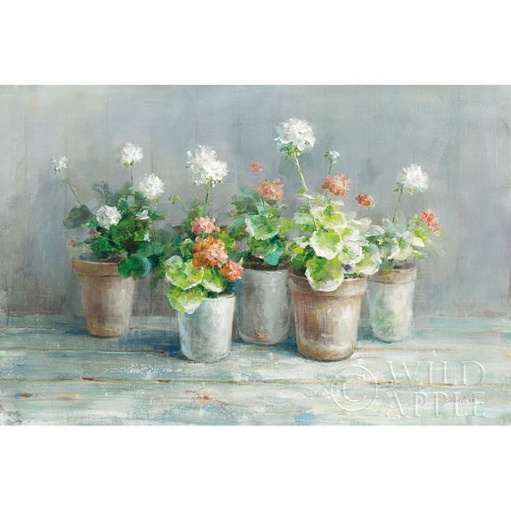 Farmhouse Geraniums Poster Print by Danhui Nai 61292