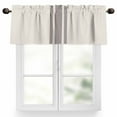 thumbnail image 1 of Farmhouse Gray Valances for Windows, 60 x 18in, Sripes Cream Background Rod Pocket Kitchen Valance Curtain Light Filtering Window Treatments for Living Room Bedroom, 1 Panel, 1 of 7