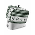 thumbnail image 1 of Farmhouse Green Plaid Toaster Cover 4 Slice, Large Kitchen Appliance Covers, Vintage Country Cock Checkered Toaster Oven Cover with Loop, Bread Machine Cover Polyester Dust Cover Protection, 1 of 4