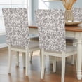 thumbnail image 1 of Farmhouse Grey Chair Back Covers, Removable Chair Covers for Dining Chairs Set of 8, Washable Chairs Slipcovers Back Seat Protector for Wedding Party 19"x20", 1 of 9