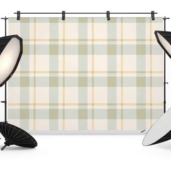 Farmhouse Grid Backdrop for Photography,Fabric Photo Background Backdrop,Country Minimalistic Geometric Plaid Lattice Photo Booth Background for Portrait Photoshoot Video Wedding Banner 7x5ft