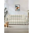 thumbnail image 1 of Farmhouse Grid, Couch Cover for Dogs, Country Minimalistic Geometric Plaid Lattice Washable Sofa Covers Slipcover for Pets Dogs Futon Cover, Couch Recliner Covers, Oversized Chair Slipcover 71"x91", 1 of 9