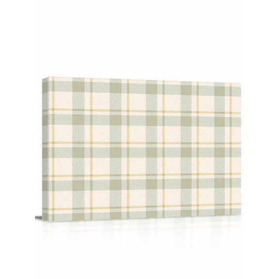 Farmhouse Grid,Wall Art for Living Room,Canvas Picture Wall Decor for Bathroom Bedroom,Country Minimalistic Geometric Plaid Lattice Painting Artwork for Office Hallway Dining Room Decor 12"x16"