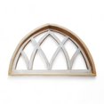 thumbnail image 1 of Farmhouse Half Moon Wooden Wall Window Arch -2 Sizes- Wood Cathedral Window Mountain Ridge, 1 of 9