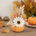 thumbnail image 1 of Farmhouse Harvest Centerpiece Set - Berry Pumpkin Pinecone Decor Fall Thanksgiving Tabletop Decorations Seasonal Wreath Accent Pieces(C), 1 of 8