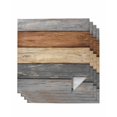 thumbnail image 1 of Farmhouse Haze Blue Brown Cloth Napkins Set of 4 Reusable Dinner Napkins, Vintage Wooden Striped Cocktail Napkin Washable Table Napkins for Wedding/Holiday Party/Baby Shower 20"x20", 1 of 7