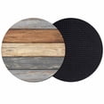 thumbnail image 1 of Farmhouse Haze Blue Brown Coasters Set of 2, Absorbent Coasters for Drinks, Vintage Wooden Striped Coaster for Desk Coffee Table Protection, Home Decor House Warming Gifts 4", 1 of 8