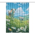 thumbnail image 1 of Farmhouse Highland Cow Funny Cattle And Flower Shower Curtain Modern Home Bathroom Bathtub Decor Waterproof Fabric with 12PCS Hooks, 1 of 8