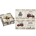 thumbnail image 1 of Farmhouse Home For Christmas Coaster Set, 1 of 1