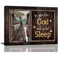 thumbnail image 1 of Farmhouse Horse Wall Art Country Animal Canvas Prints Rustic Bedroom Pictures Painting Framed Artwork Office Home Decor for Kitchen Bathroom Bedroom Dining Living Room 16"x12", 1 of 6