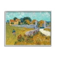 thumbnail image 1 of Farmhouse In Provence Van Gogh Scene Landscape Painting Gray Framed Art Print Wall Art, 1 of 7