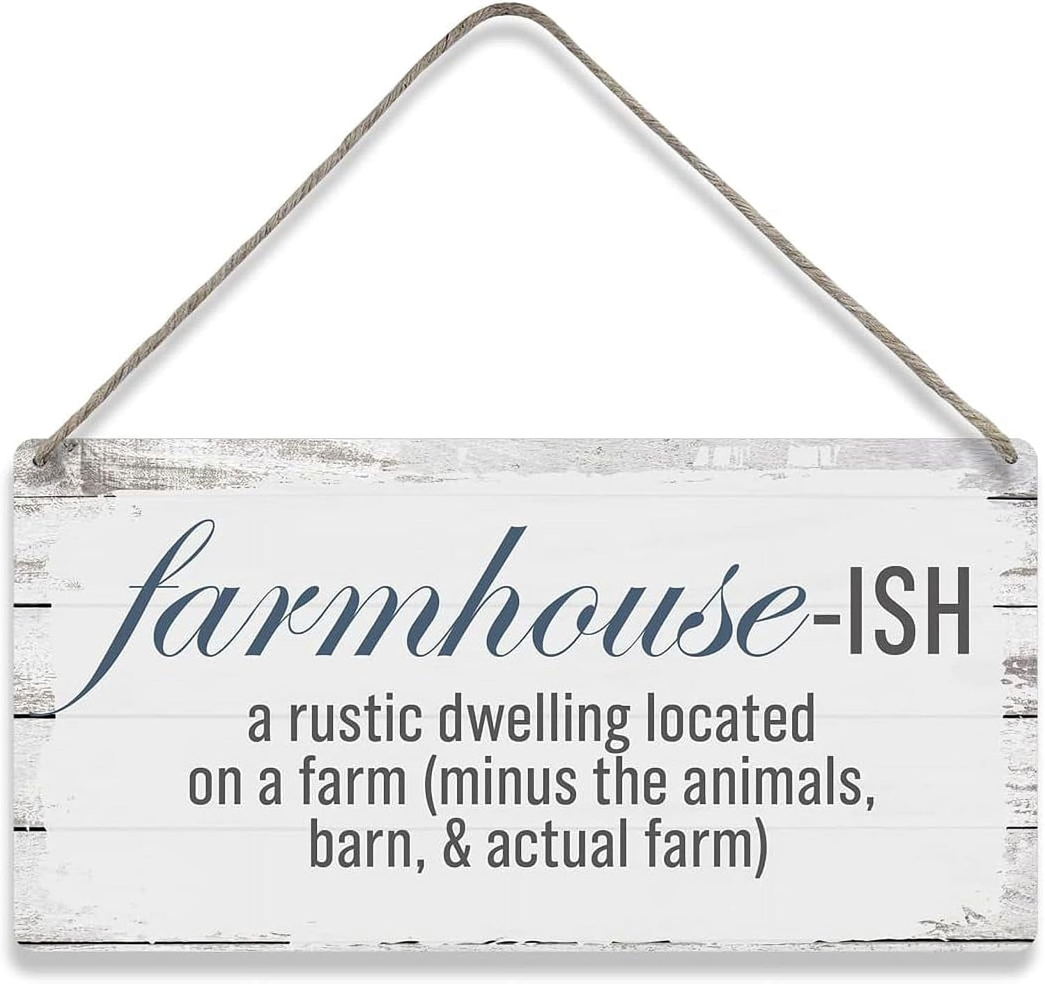 Farmhouse-Ish Wooden Sign - Rustic Hanging Wall Plaque for Garden ...