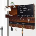 thumbnail image 1 of Farmhouse Key and Mail Holder for Wall Decorative, Rustic Mail and Key Organizer for Wall with Different Hooks, Chalkboard, Key Holder Wall Mount with Shelf, Basket, Clips(Pine Wood, Brown), 1 of 14