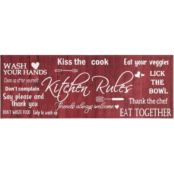 Farmhouse Kitchen Area Rugs Non Slip Kitchen Rugs and Mats Washable Kitchen Mats for Kitchen Floor Mat Carpet Runner Area Rug for Hallway Laundry Decor 17"x47"