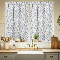 Farmhouse Kitchen Curtains 24 Inch Length Country Window Curtain Over Sink Rustic Small Short Tier for Bathroom Cafe Rod Pocket (2 Panels, 27.5" W x 24" L)