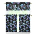 thumbnail image 1 of Farmhouse Kitchen Curtains 3 PCS - Hand-Drawn Butterfly & Stars, Semi-Sheer Rod Pocket Tier Curtains, 1 of 5