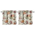 thumbnail image 1 of Farmhouse Kitchen Curtains Autumn Decor Pumpkin Pattern Semi-Sheer Rod Pocket 27.5x24 Inch, 1 of 4