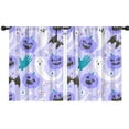 thumbnail image 1 of Farmhouse Kitchen Curtains Set with Gothic Bat and Spider Web Design,42x54in long Curtains Set, 1 of 5