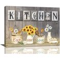 thumbnail image 1 of Farmhouse Kitchen Decor Wall Art Rustic Kitchen Signs Pictures Wall Decor Country Kitchen Sunflower Canvas Painting Prints Modern Artwork Home Decoration for kitchen 16"x12", 1 of 1