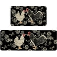 thumbnail image 1 of Farmhouse Kitchen Mat Set of 2 Non Slip Farmhouse Rooster Kitchen Rugs for Floor Rustic Low-Profile Washable Home Decor Kitchen Mats 17x47 Inch and 17x29 Inch, 1 of 6