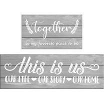 Farmhouse Kitchen Mat Set of 2 Non Slip Thick Kitchen Rugs and Mats Wood Grain Waterproof Anti Fatigue Mats for Kitchen Floor Farmhouse Kitchen Rug Runner Standing Mat, 17 x 47 Inch, 17 x 30 Inch