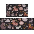 thumbnail image 1 of Farmhouse Kitchen Mats for Floor 2 Piece, Black Kitchen Rugs Set, Animals Cushioned Anti Fatigue Mats for Kitchen Floor Mat, Vinyl Cartoon Kitchen Rug and Mats Non Skid Waterproof, 1 of 6