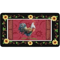Farmhouse Kitchen Mats Non-Slip Farm Rooster Kitchen Rugs Seasonal Home Decor Low Profile Washable Floor Mat 30x17 Inch